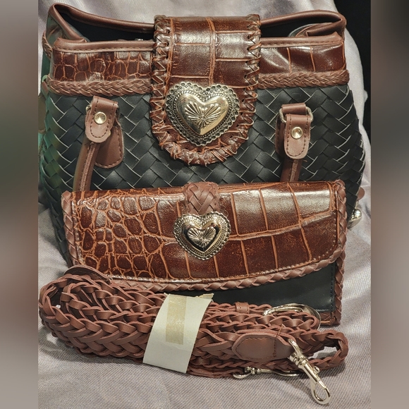 Vintage Handbags - Western Style Vintage Purse & Wallet Set